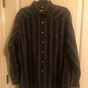 Cody James ~ Pearl Button Striped Shirt ~ Lg